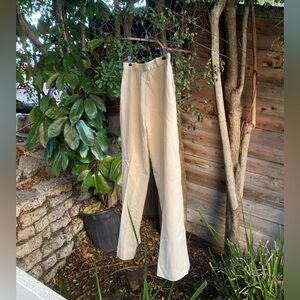 Jeramiah S 100% Wool Cream High-Waisted Trousers